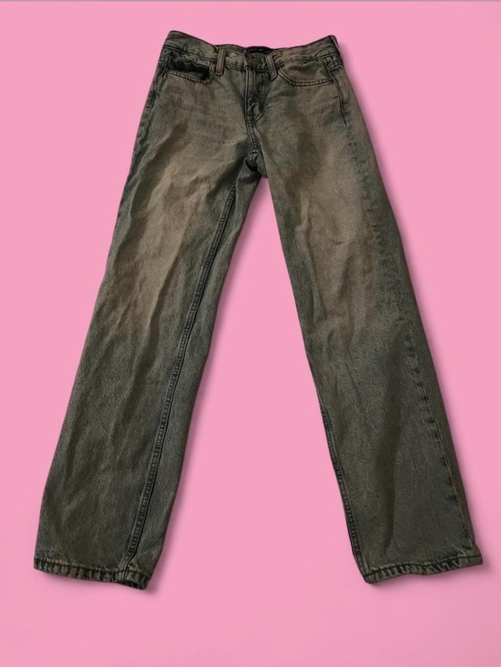 Mid-Rise straight legged jeans